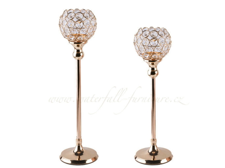 Set zlatých svícnů 40 a 45cm