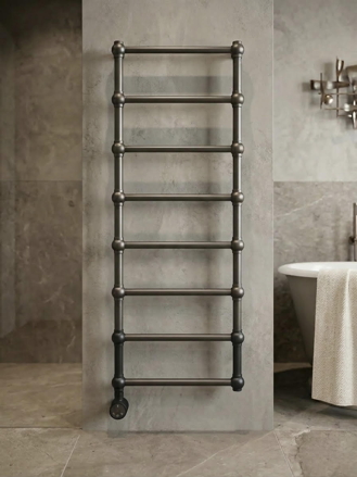 Retro bronzový koupelnový radiátor Noble Brown