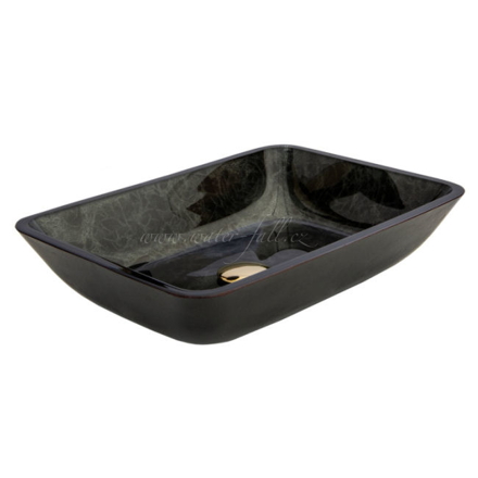 Hranaté umyvadlo Black Green