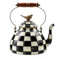 Smaltovaná konvice Mackenzie-Childs 2,83L - COURTLY CHECK Bird