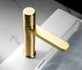 Designová zlatá umyvadlová baterie Satin Gold