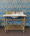 Retro koupelnový stolek Satin Gold